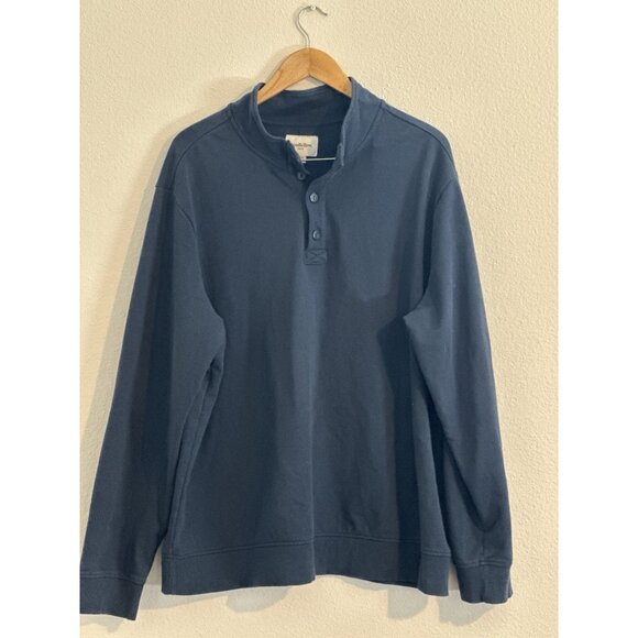 Goodfellow & Co. Pullover Sweatshirt Mockneck Men's 1/4 Buttoned Long Sleeve XXL - Picture 3 of 6